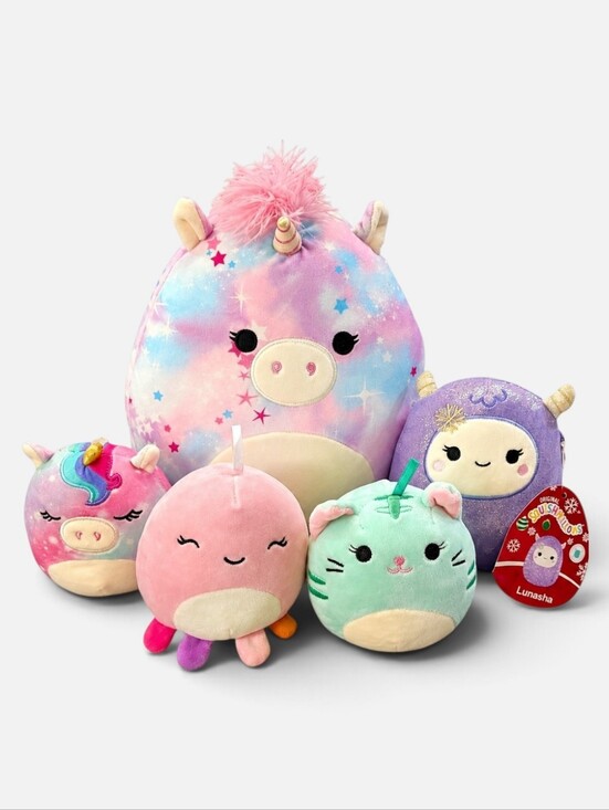 Squishmallows Other - Squishmallows Plush Lot Lunasha, Prim, Esmeralda, Lula, Corinna